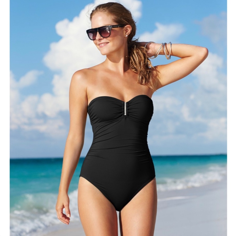 CALVIN KLEIN one piece swim suit Black size 10 NWOT